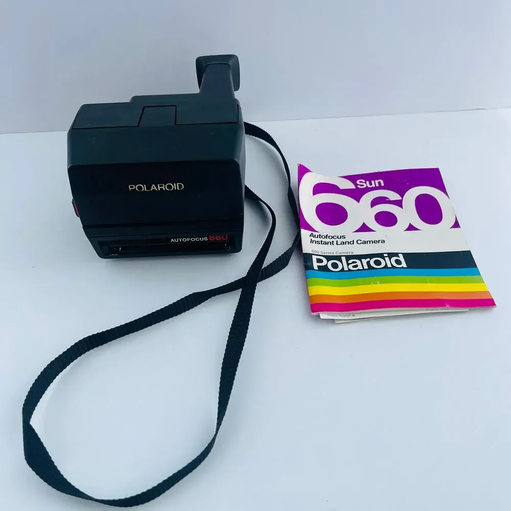 Polaroid 600 Land Camera Autofocus 660 Vintage Original Strap Instructions